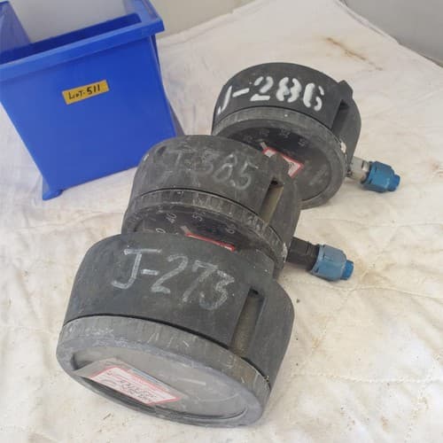 Lot of 3 Locamotive Lub Oil Pressure Gauges LOT 511 - Image 1