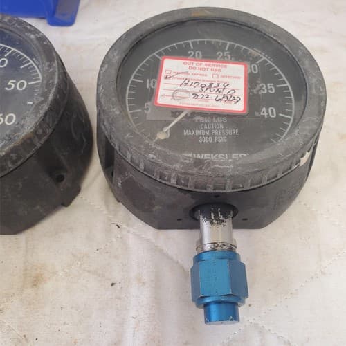 Lot of 3 Locamotive Lub Oil Pressure Gauges LOT 511 - Thumbnail 5