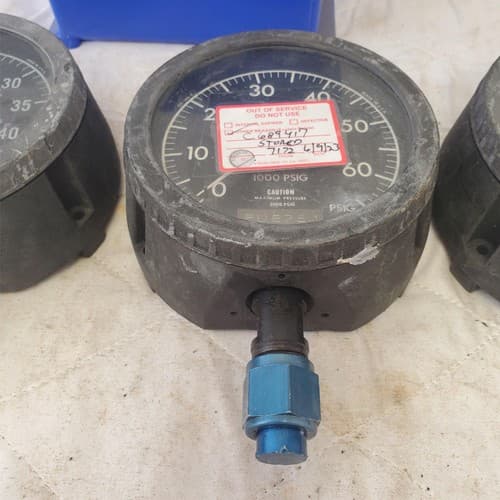 Lot of 3 Locamotive Lub Oil Pressure Gauges LOT 511 - Thumbnail 4