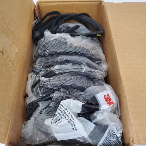 Lot of 3M Nuvo Black Cover & Guard-Dogs AVP W/Restraint Leash Safety Goggles - Thumbnail 3