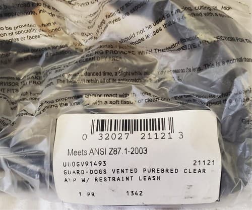 Lot of 3M Nuvo Black Cover & Guard-Dogs AVP W/Restraint Leash Safety Goggles - Thumbnail 4