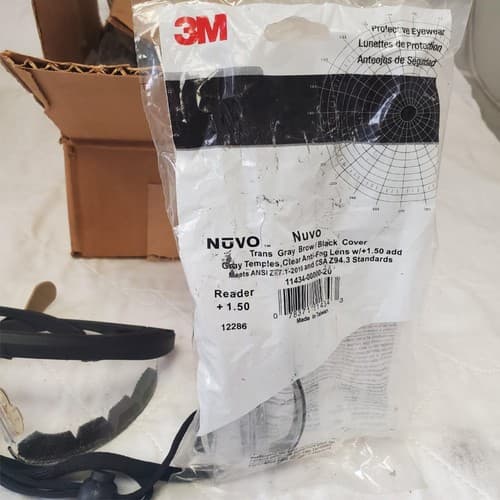 Lot of 3M Nuvo Black Cover & Guard-Dogs AVP W/Restraint Leash Safety Goggles - Thumbnail 8