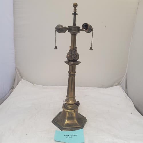 Vintage Brass Double Socket Stiffel Portable Table Lamp C - Image 1