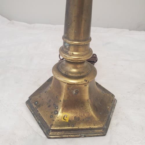 Vintage Brass Double Socket Stiffel Portable Table Lamp C - Thumbnail 2