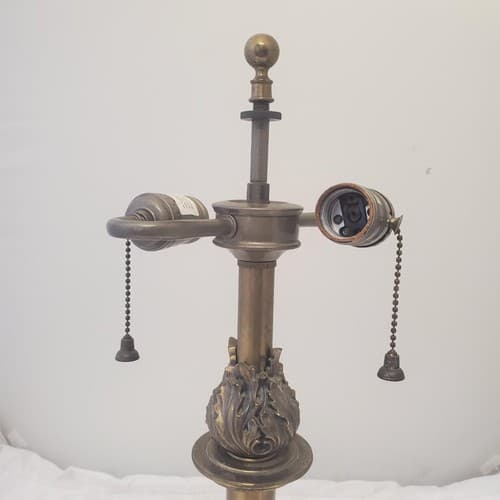 Vintage Brass Double Socket Stiffel Portable Table Lamp C - Thumbnail 4