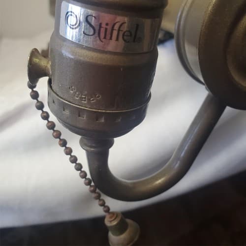 Vintage Brass Double Socket Stiffel Portable Table Lamp C - Thumbnail 6