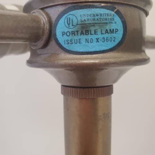 Vintage Brass Double Socket Stiffel Portable Table Lamp C - Thumbnail 7