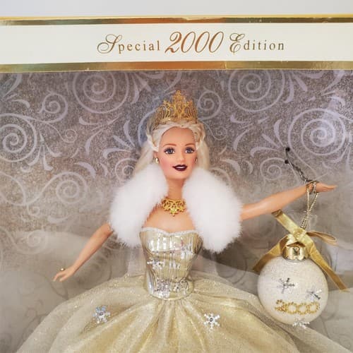 Barbie 2000 - Special Edition Celebration Barbie Doll Gold Dress Mattel - Thumbnail 2