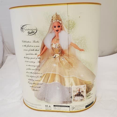 Barbie 2000 - Special Edition Celebration Barbie Doll Gold Dress Mattel - Thumbnail 5