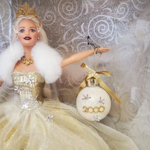 Barbie 2000 - Special Edition Celebration Barbie Doll Gold Dress Mattel - Thumbnail 4