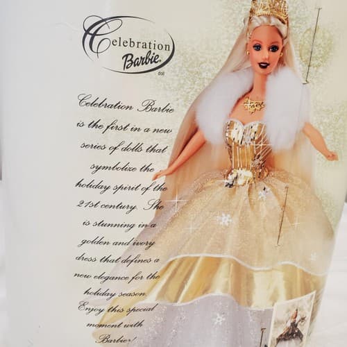 Barbie 2000 - Special Edition Celebration Barbie Doll Gold Dress Mattel - Thumbnail 6