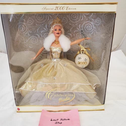 Barbie 2000 - Special Edition Celebration Barbie Doll Gold Dress Mattel - Thumbnail 8