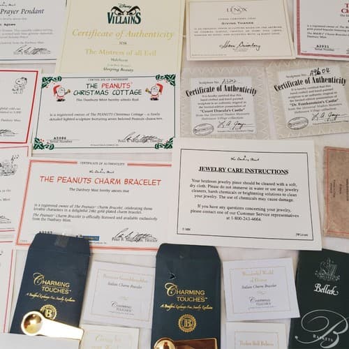 Large Lot of Disney Peanuts Certificate of Authenticity COA Paperwork - Thumbnail 11