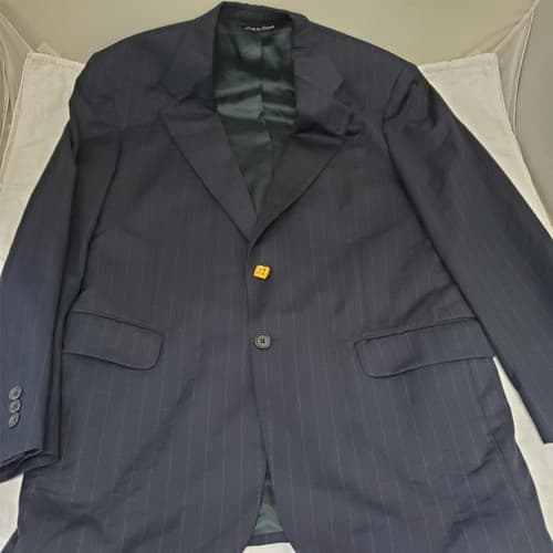 JACK VICTOR Montreal 100% Wool Blue Blazer Suit Jacket Sport Coat - Thumbnail 2