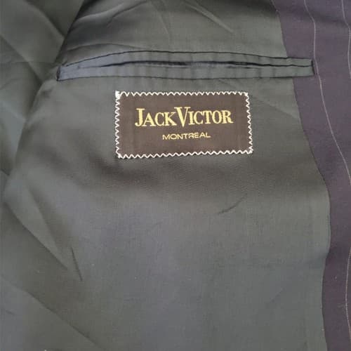 JACK VICTOR Montreal 100% Wool Blue Blazer Suit Jacket Sport Coat - Thumbnail 5