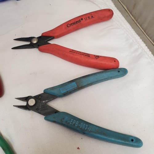Lot of 5 Angled Wire Cutting Pliers LOT-717 - Thumbnail 5