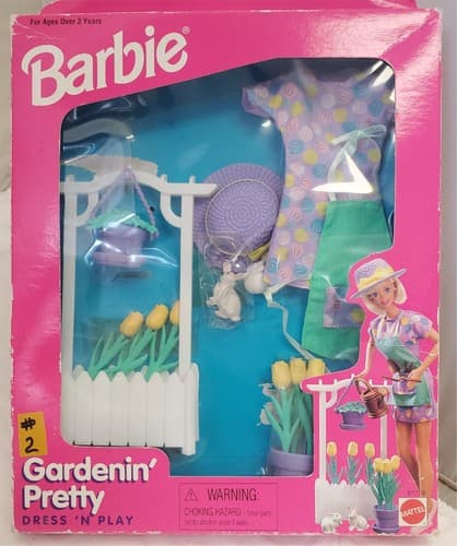 1996 Mattel Barbie Gardenin' Pretty Dress N Play Set #2 - Thumbnail 3