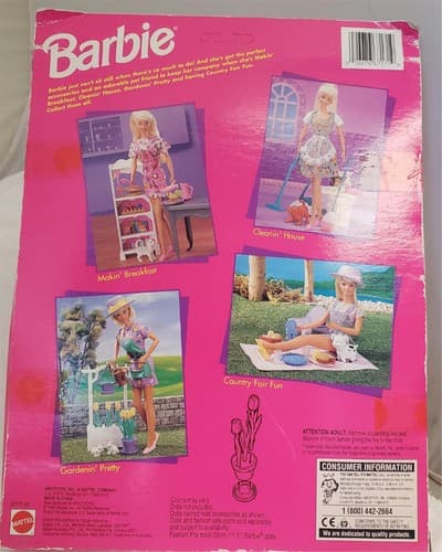 1996 Mattel Barbie Gardenin' Pretty Dress N Play Set #2 - Thumbnail 4