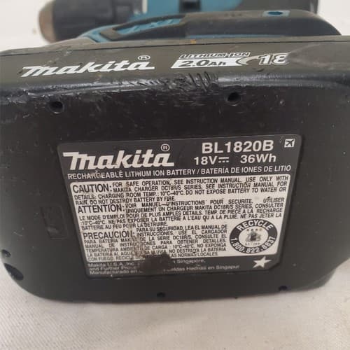 Makita XFD10 18V Cordless Driver Drill with BL1820B Lithium-Ion Battery LOT-727 - Thumbnail 9