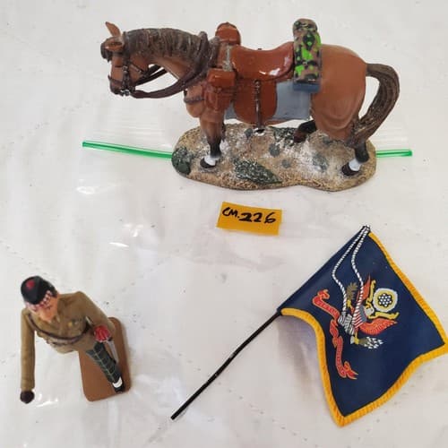 King & Country NA445 GHO Officer Marching, COSSACKS Horse & Flag CM-226 - Thumbnail 2