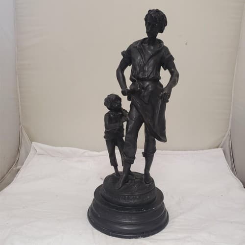 Auguste Moreau Forgeron Sculpture Blacksmith and Boy Figurine - Thumbnail 4