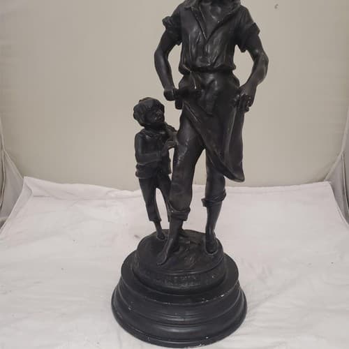 Auguste Moreau Forgeron Sculpture Blacksmith and Boy Figurine - Thumbnail 3