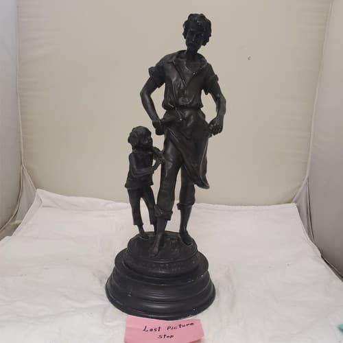 Auguste Moreau Forgeron Sculpture Blacksmith and Boy Figurine - Thumbnail 9