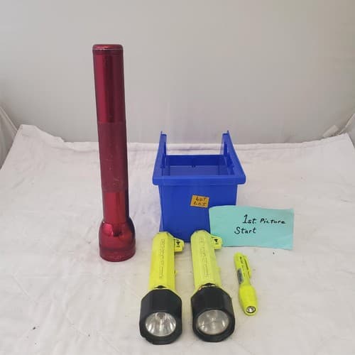 Lof of Pelican Tracker Flashlight and Matco Work Light LOT 605 - Image 1