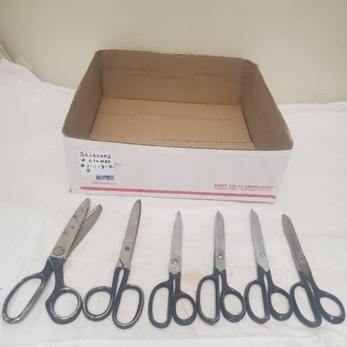 Lot of 6 Assorted Vintage Pinking Shears Scissors #1 - Image 1