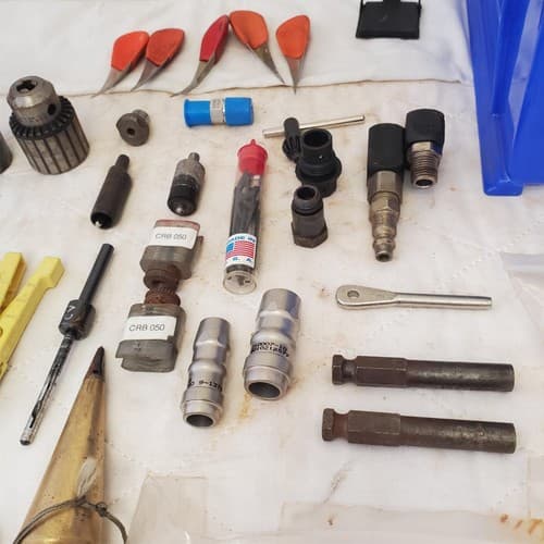 Lot of Assorted Brass Plumb Bob,Cable Stripper,Drill Chuk & other Tools LOT 177 - Thumbnail 4