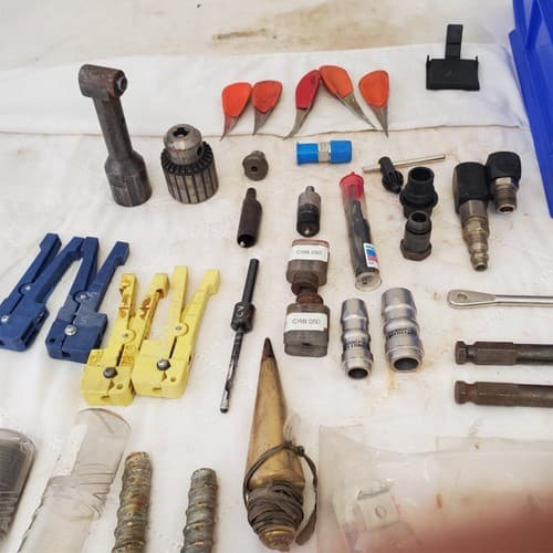 Lot of Assorted Brass Plumb Bob,Cable Stripper,Drill Chuk & other Tools LOT 177 - Thumbnail 6