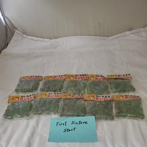 Pack of 10 Vintage Dog Brand Glass Marbles #3 - Image 1