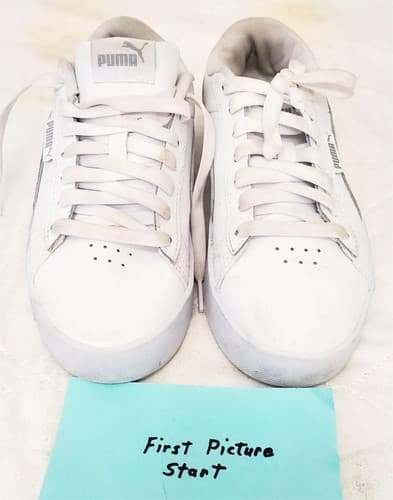 Puma Junior Jada 381990-02 White Silver Casual Shoes - Image 1