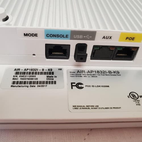 Cisco Aironet 1852 Series AIR-AP1832I-B-K9 Dual Band Wireless Access Point - Thumbnail 5