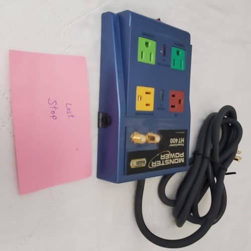 Monster Power 4 Outlet PowerCenter HT 400 1665 Joules Surge Protector Stage 1 - Thumbnail 4