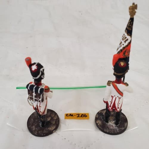Hand Painted Metal Toy Soldier Drummer and Flag Bearer CM-206 - Thumbnail 4