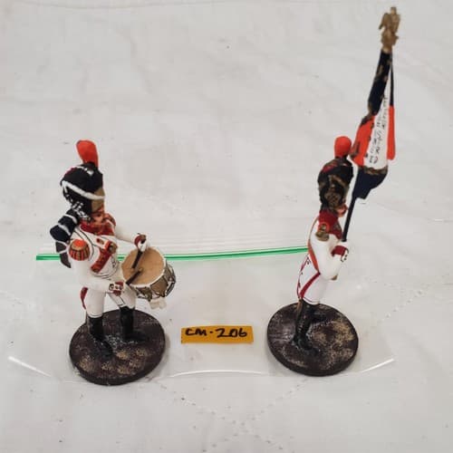 Hand Painted Metal Toy Soldier Drummer and Flag Bearer CM-206 - Thumbnail 5