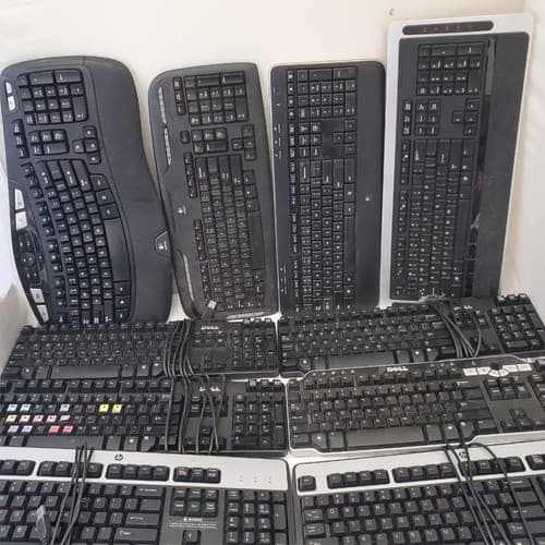 Lot of 13 Assorted Dell, HP, Logitech & other Brand Keyboards - Thumbnail 3