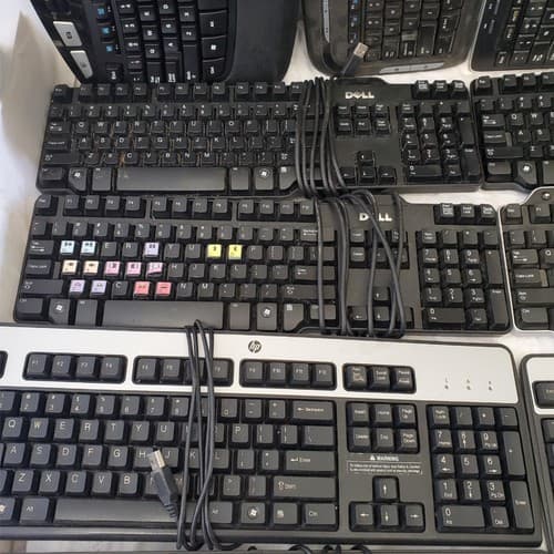 Lot of 13 Assorted Dell, HP, Logitech & other Brand Keyboards - Thumbnail 5
