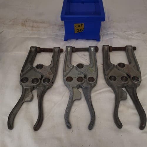 Lot of 3 Welding Aircraft Aviation Clamp Crimp Tool LOT-136 - Image 1