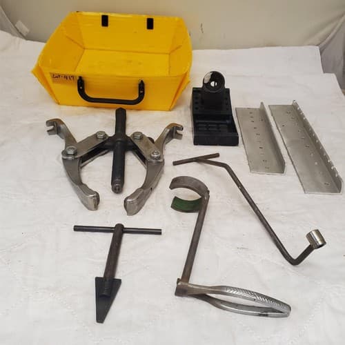 Tool & Parts Lot – Gear Puller, T-Handle Tool, Brackets, & More LOT-417 - Image 1
