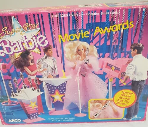 Arco 1988 Mattel Super Star Barbie Movie Awards Playset - Thumbnail 2