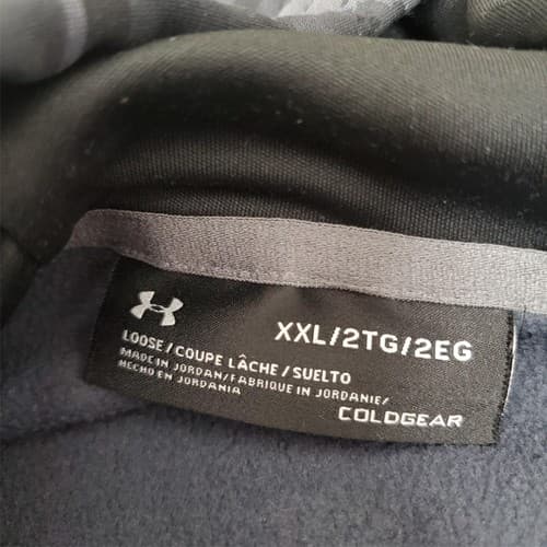 Under Armour ColdGear XXL Loose Fit Black Camo Pullover Hoodie - Thumbnail 3