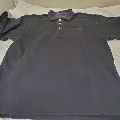 Orvis Men's Black Short Sleeve Size L-T Polo Shirt with Purple Collar - Thumbnail 6