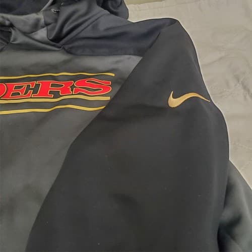 Nike Men's XXL NFL Therma-FIT Black Pullover Hoodie - Thumbnail 4