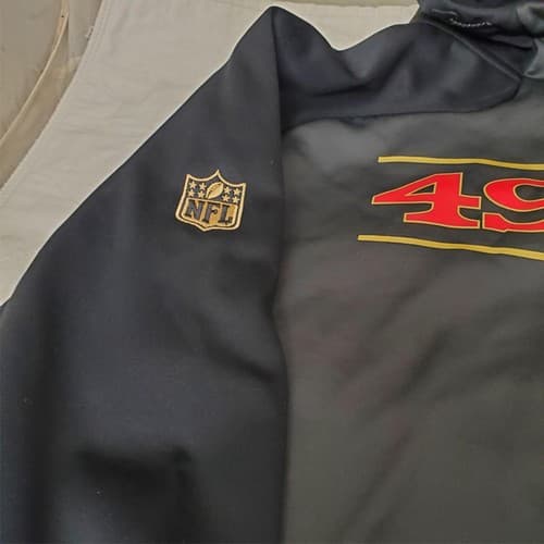Nike Men's XXL NFL Therma-FIT Black Pullover Hoodie - Thumbnail 3