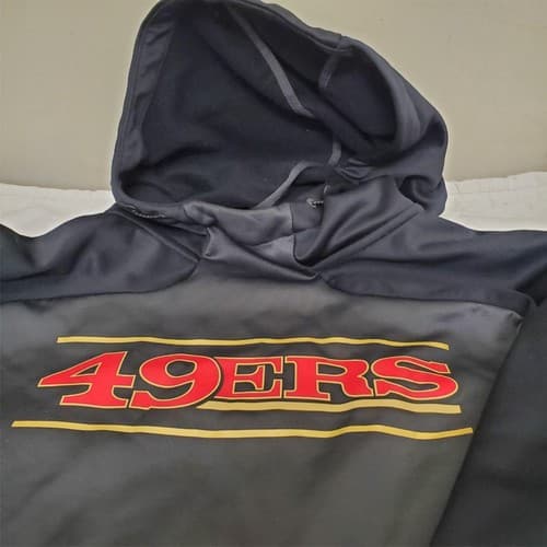 Nike Men's XXL NFL Therma-FIT Black Pullover Hoodie - Thumbnail 2