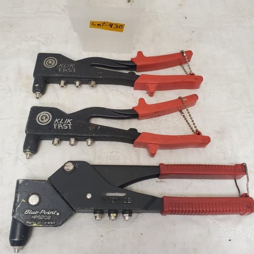 Lot of 3 Klik Fast Rivet Tools & 1 Blue-Point HPR50 Rivet Tool LOT-430 - Thumbnail 2