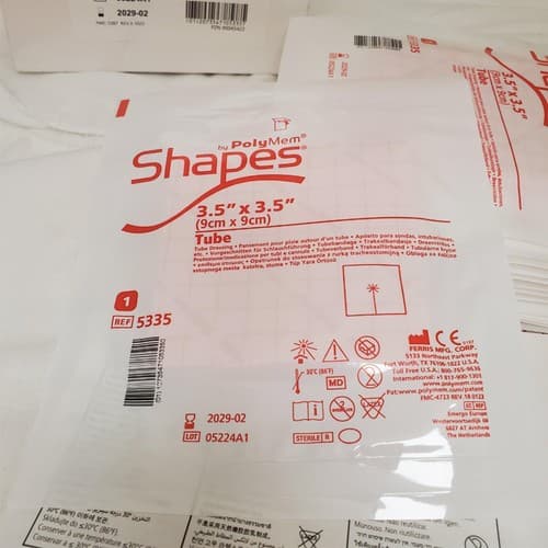 PolyMem 5335 Shapes Tube Dressing 9cmx9cm Medical Wound Care - Thumbnail 4