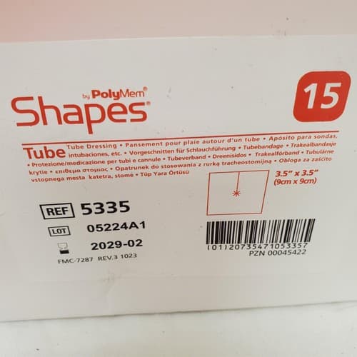 PolyMem 5335 Shapes Tube Dressing 9cmx9cm Medical Wound Care - Thumbnail 2